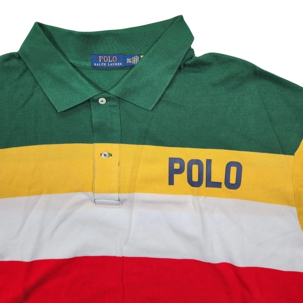 Polo Ralph Lauren Color Block Rugby Shirt 4XLT Big and Tall multicolor New